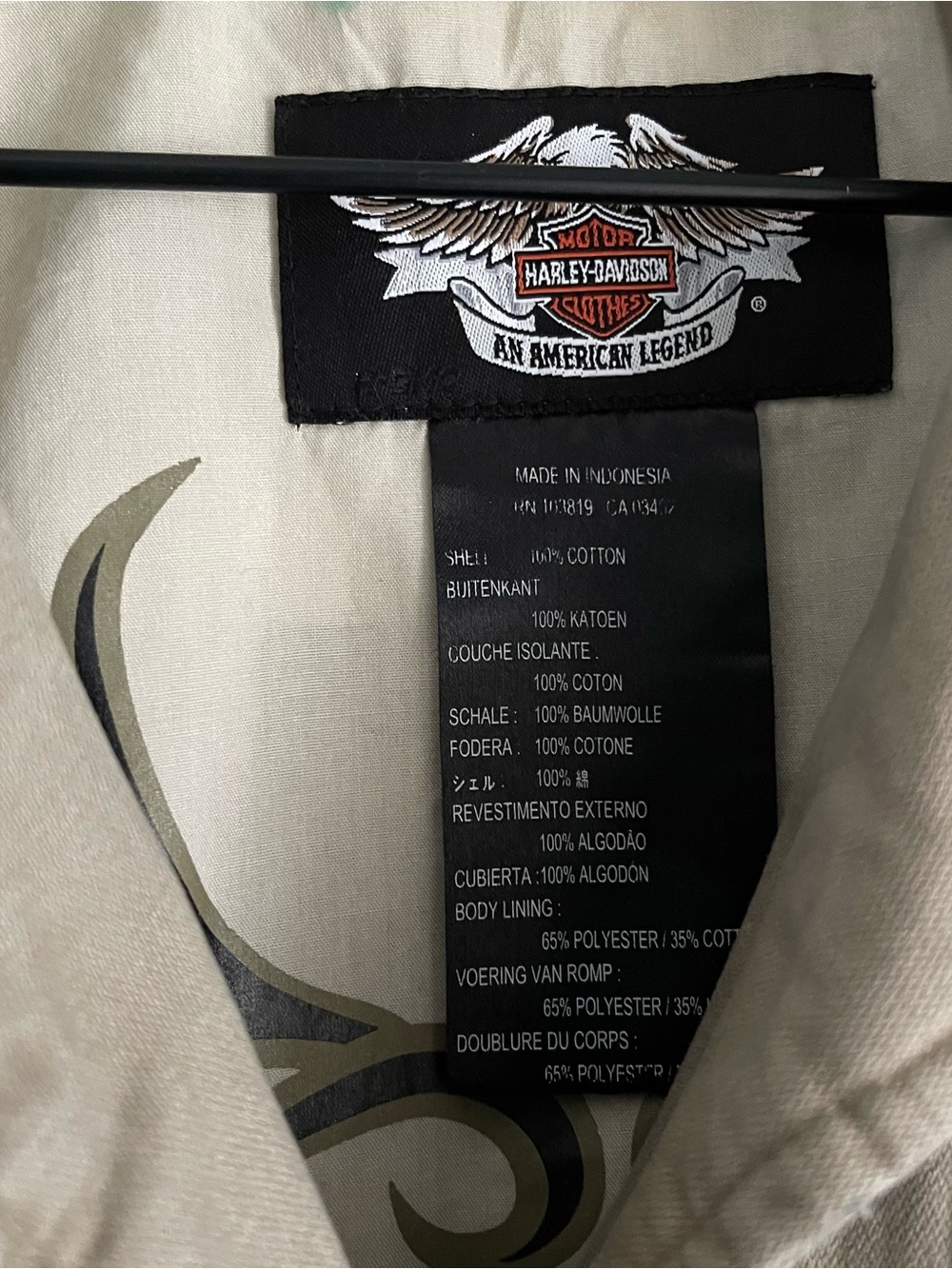 Harley-Davidson Tan Canvas Motorcycle Riding Jacket XL Spring Utility Graphic - Picture 7 of 16